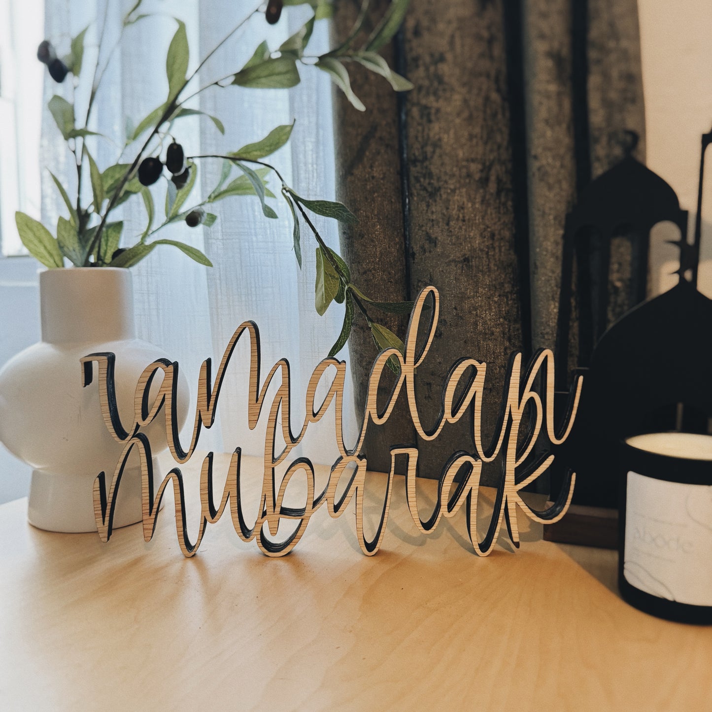 Ramadan Mubarak Standing Table Sign